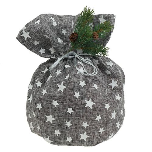 Floristik24 Borsa di Stelle Ø23cm H35cm Grigio