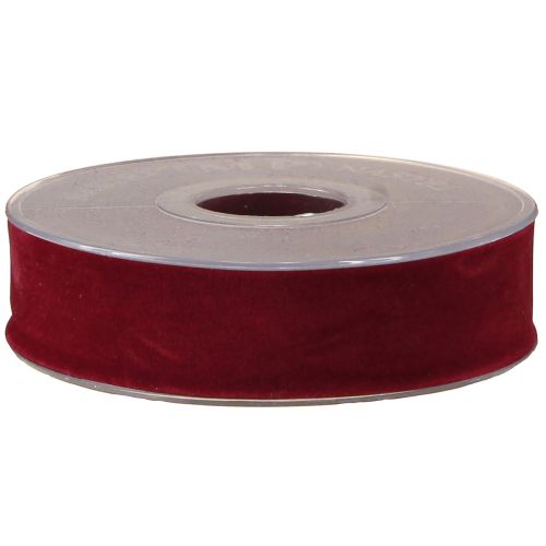 Prodotto Nastro di velluto rosso bordeaux nastro decorativo nastro rosso 25mm 7m