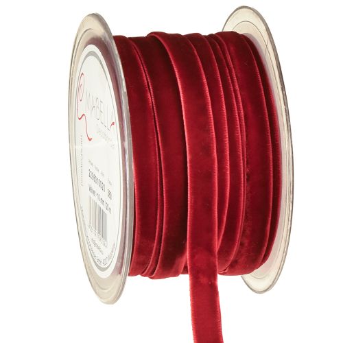 Floristik24 Nastro di velluto nastri decorativi Nastro di velluto Bordeaux 10mm 20m