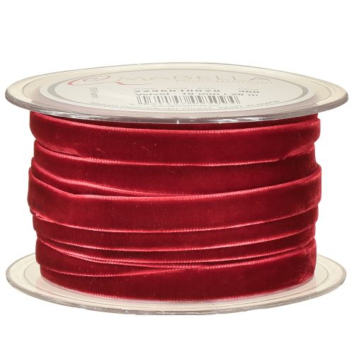 Prodotto Nastro di velluto nastri decorativi Nastro di velluto Bordeaux 10mm 20m