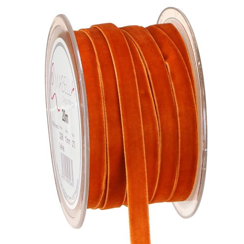 Nastro di velluto decorativo nastro di velluto arancione scuro 10mm 20m