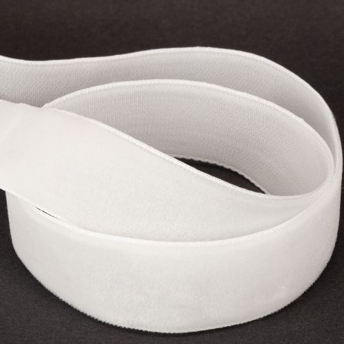 Prodotto Nastro di velluto, nastro regalo, nastro decorativo, velluto bianco, larghezza 20 mm, lunghezza 10 m