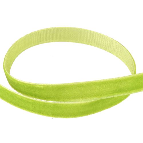Prodotto Nastro di velluto verde chiaro nastro decorativo velluto verde 10mm 20m