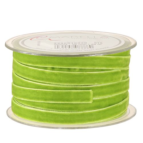 Prodotto Nastro di velluto verde chiaro nastro decorativo velluto verde 10mm 20m