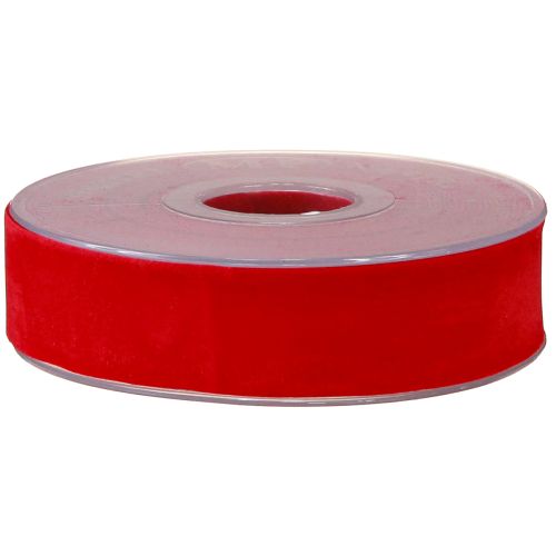 Prodotto Nastro di velluto nastro rosso nastro di tessuto 25mm 7m