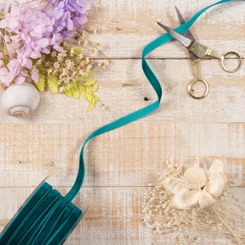 Nastro di velluto in rotolo, nastro decorativo per confezioni regalo, 10 mm, 20 m | Floristik24.it
