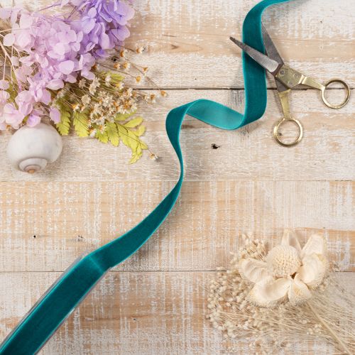 Nastro decorativo in velluto, largo 20 mm, lungo 10 m. | Floristik24.it