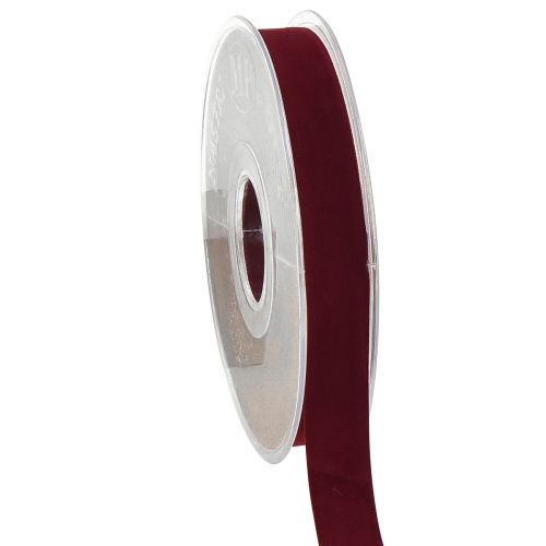 Floristik24 Nastro di velluto Bordeaux nastro decorativo nastro regalo 15mm 7m