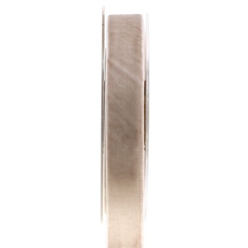 Floristik24 Nastro in velluto grigio 20mm 10m