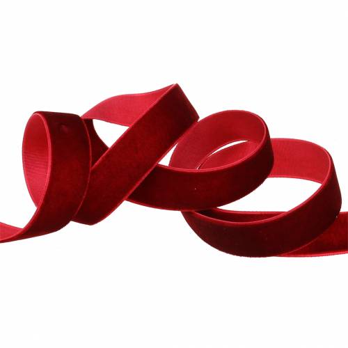 Prodotto Nastro in velluto rosso scuro 20mm 10m