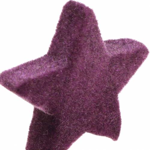Prodotto Decorazioni sparse stelle velluto floccato bacche viola 4/5 cm 40 pz