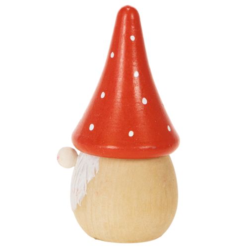 Mini statuette di gnomi in amanita muscaria, decorazione da tavolo, 10 cm, 6 pezzi | Floristik24.it