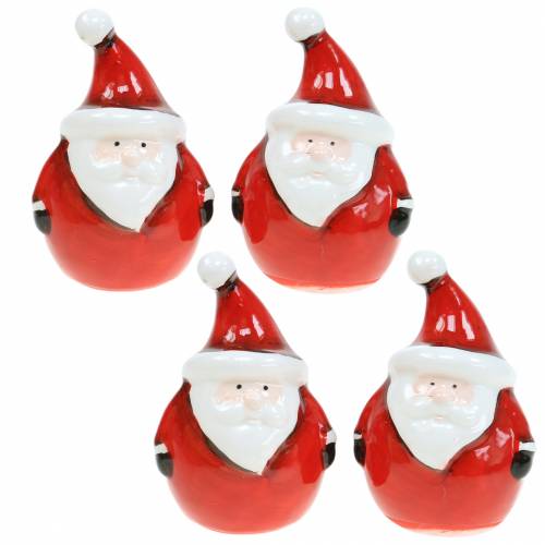 Floristik24 Figura decorativa di Babbo Natale 8,5 cm 4 pezzi