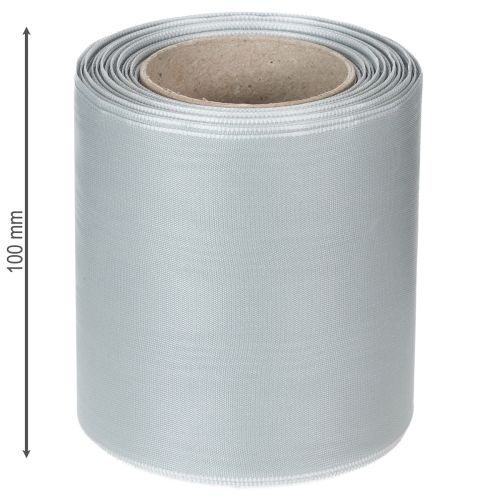 Prodotto Nastro in raso per corone funebri, color argento, largo 100 mm e lungo 25 m, ideale per corone funebri, commemorative e per anniversari, resistente alle intemperie e compostabile.