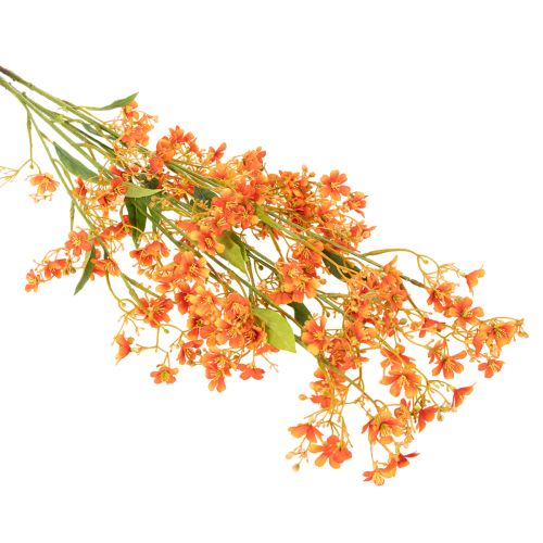 Ramo di orchidea artificiale arancione in filigrana, decorazione per la stanza, 110 cm, 3 pezzi | Floristik24.it