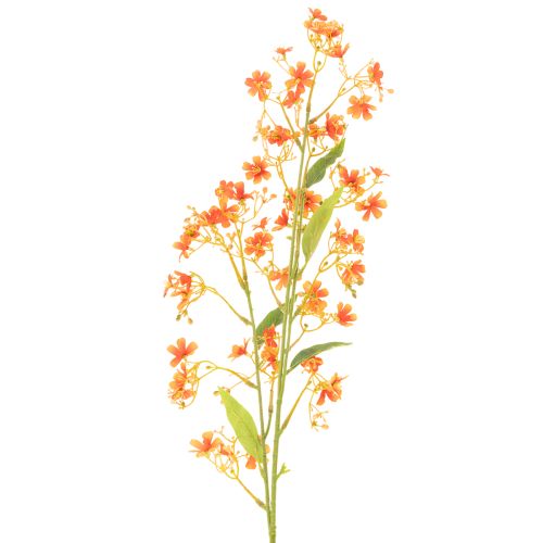 Ramo di orchidea artificiale arancione in filigrana, decorazione per la stanza, 110 cm, 3 pezzi | Floristik24.it