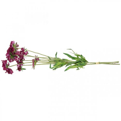 Floristik24 Scabious fiore artificiale rosa fiore estivo H64cm mazzo di 3 pezzi