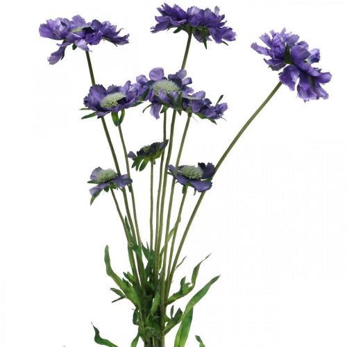 Mazzo di fiori artificiali Scabious viola H64cm con 3 pezzi