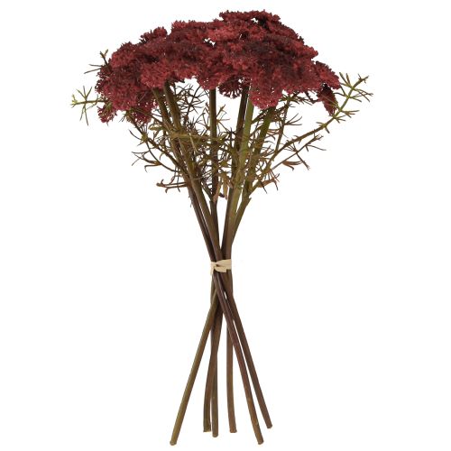 Prodotto Fiori artificiali di Achillea rossa Achillea artificiale H30cm 6 pezzi
