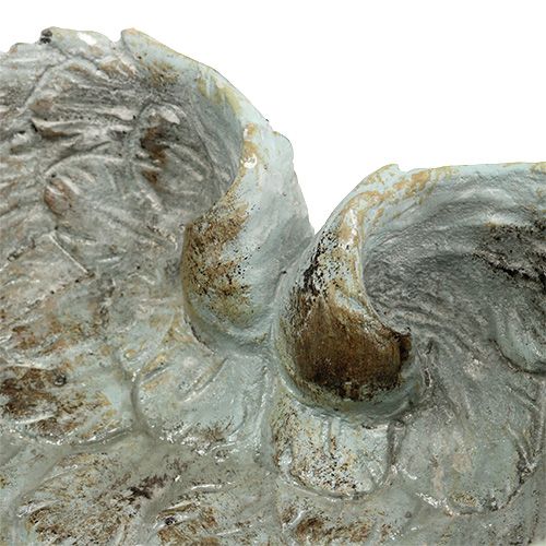 Floristik24 Ciotola a forma di cuore grigia 20 cm x 18 cm H7,5 cm 1p