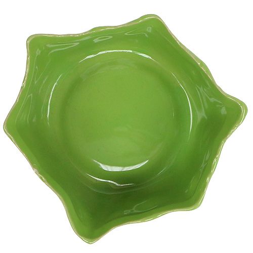 Floristik24 Ciotola in ceramica in verde Ø13cm H6cm