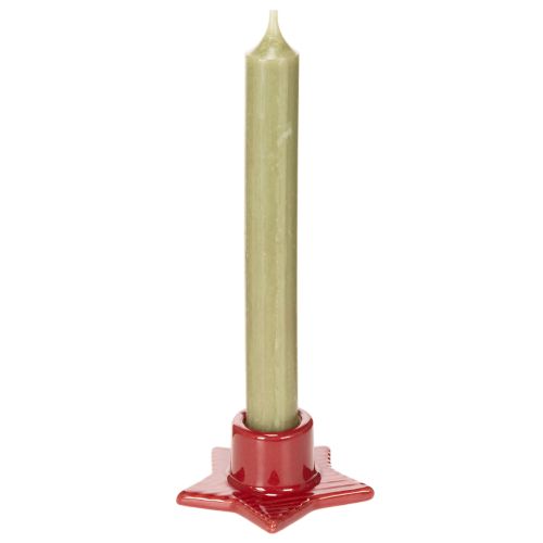 Portacandele a forma di stella per candele affusolate, Avvento e Natale, 8 cm, 2 pezzi | Floristik24.it