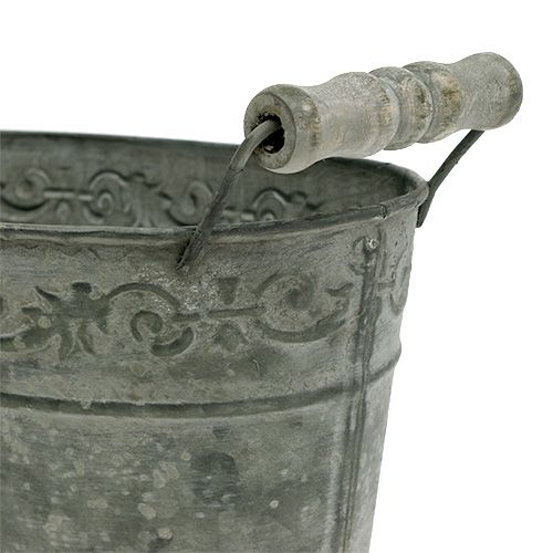 Floristik24 Guscio di zinco ovale 25 cm x 13,5 cm H10,5 cm