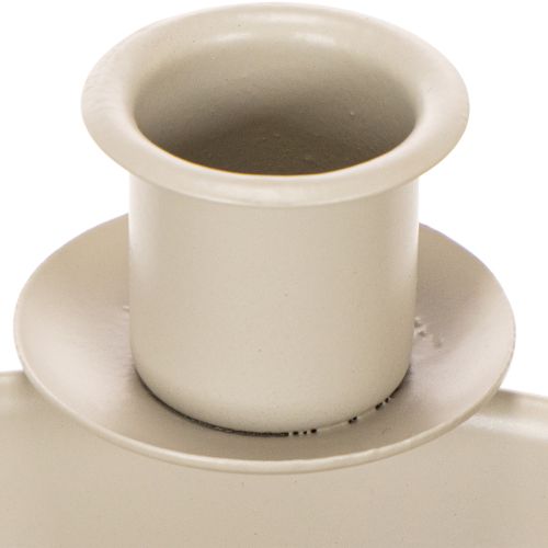 Portacandele con 4 supporti, corona d'Avvento moderna, beige, 15 cm | Floristik24.it