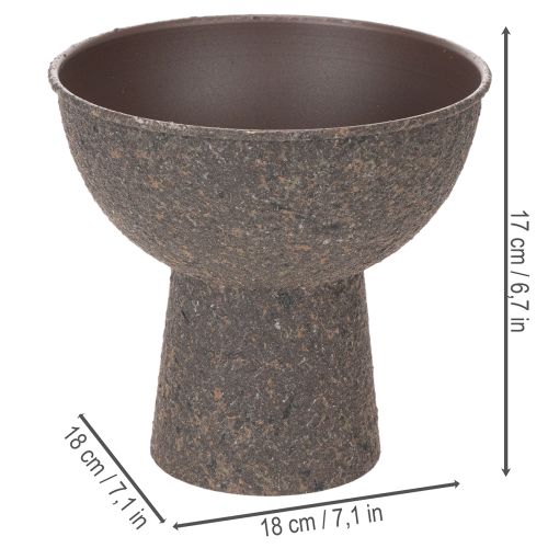 Vaso rotondo con base, 18 cm | Floristik24.it