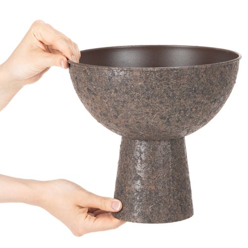 Vaso rotondo con supporto, vaso moderno, 25 cm | Floristik24.it