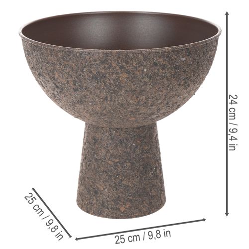 Vaso rotondo con supporto, vaso moderno, 25 cm | Floristik24.it