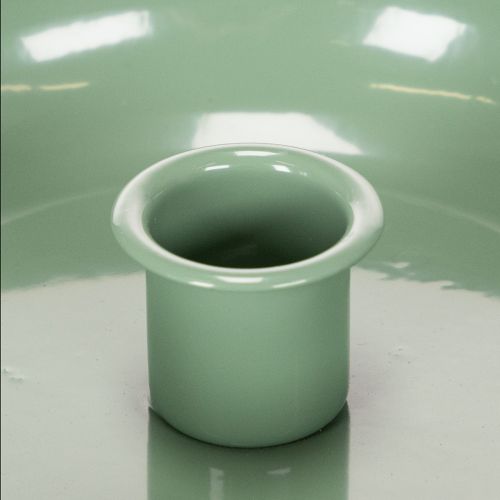 Candeliere decorativo in metallo verde, per candele affusolate, 13 cm | Floristik24.it