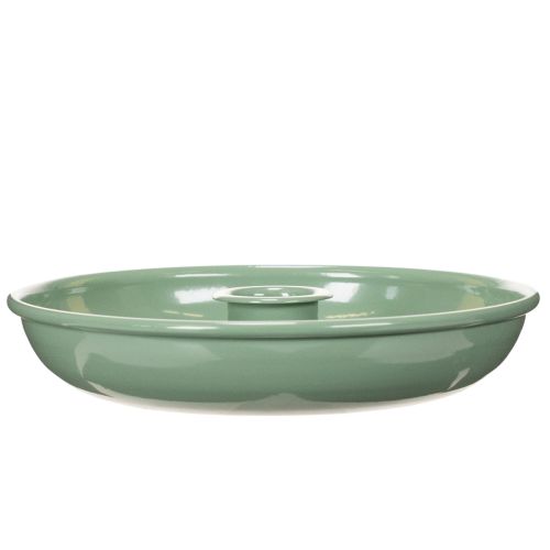 Candeliere decorativo in metallo verde, per candele affusolate, 13 cm | Floristik24.it