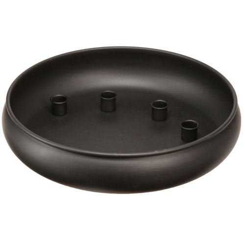Floristik24 Ciotola con magnete portacandele nero Ø33cm H7,5cm