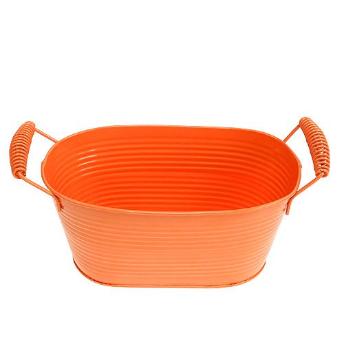 Floristik24 Ciotola ovale arancione 20cm x 12cm H9cm
