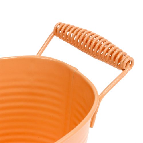 Floristik24 Ciotola ovale arancione pastello 20cm x 12cm H9cm