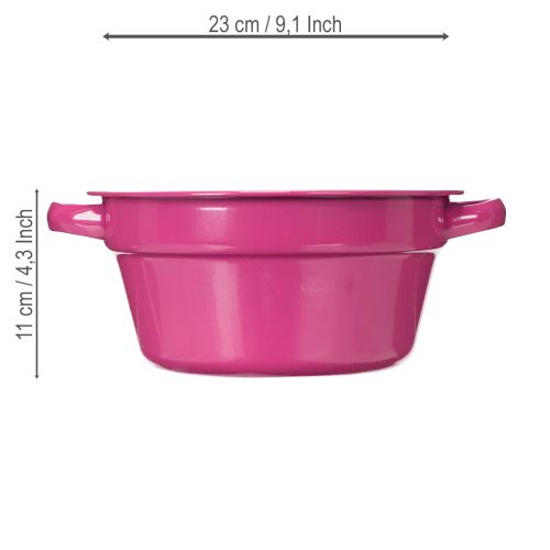 Prodotto Fioriera in metallo, decorazione estiva per la zona giorno, 23 cm, 3 pezzi