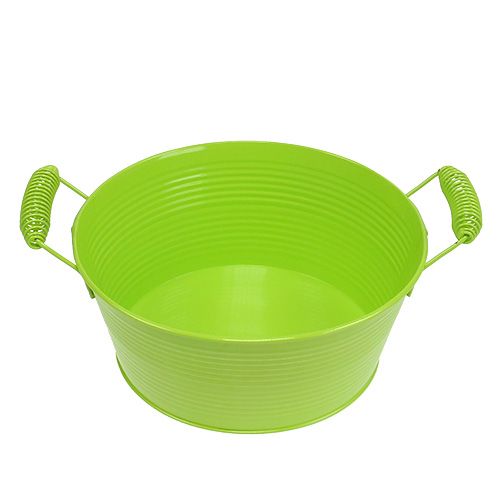 Floristik24 Ciotola rotonda verde mela Ø22cm H9.5cm