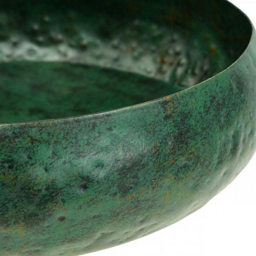 Floristik24 Ciotola decorativa verde antico Ciotola decorativa in metallo Ø25.5cm H6cm