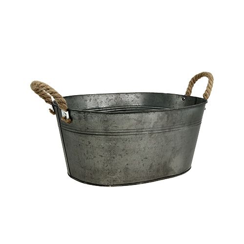 Floristik24 Ciotola ovale antica 28 x 17cm H12cm 2pz