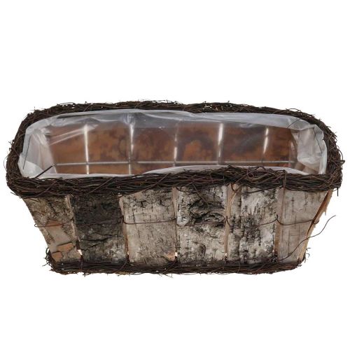 Prodotto Fioriera portavaso quadrato betulla/vite 28×14×11,5 cm