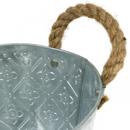 Floristik24 Fioriera con manici, ciotola in metallo, vassoio per fiori L31cm