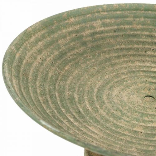 Floristik24 Ciotola con piede, ciotola decorativa, recipiente in metallo, aspetto antico, Ø26cm H12cm