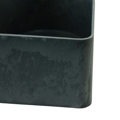 Floristik24 Ciotola decorativa in plastica cuore antracite 24/21 cm set da 2