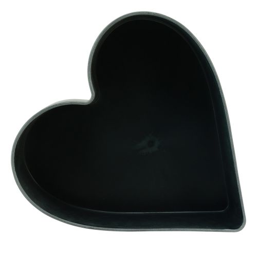 Prodotto Ciotola decorativa in plastica cuore antracite 24/21 cm set da 2