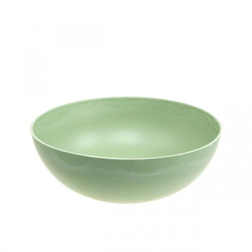 Floristik24 Ciotola decorativa verde pastello in plastica da tavola primavera Ø20cm