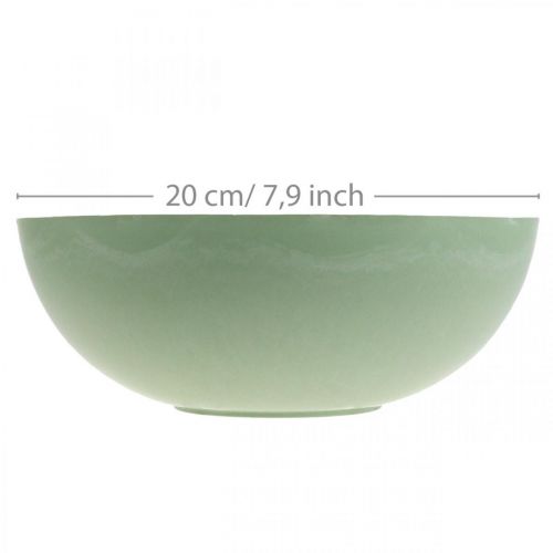 Prodotto Ciotola decorativa verde pastello in plastica da tavola primavera Ø20cm