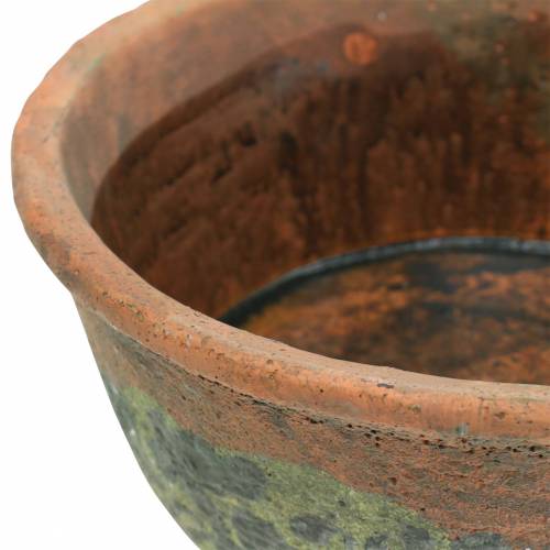 Floristik24 Portavaso fioriera vintage in argilla naturale Ø24,5cm H9,5cm