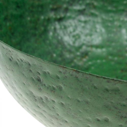 Floristik24 Ciotola decorativa ciotola per fioriera in metallo verde vintage Ø31cm