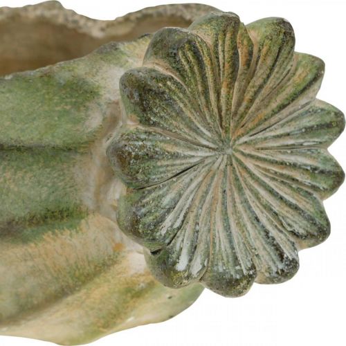 Floristik24 Capsula decorativa papavero, fioriera in cemento, cachepot, decorazione tomba L26cm